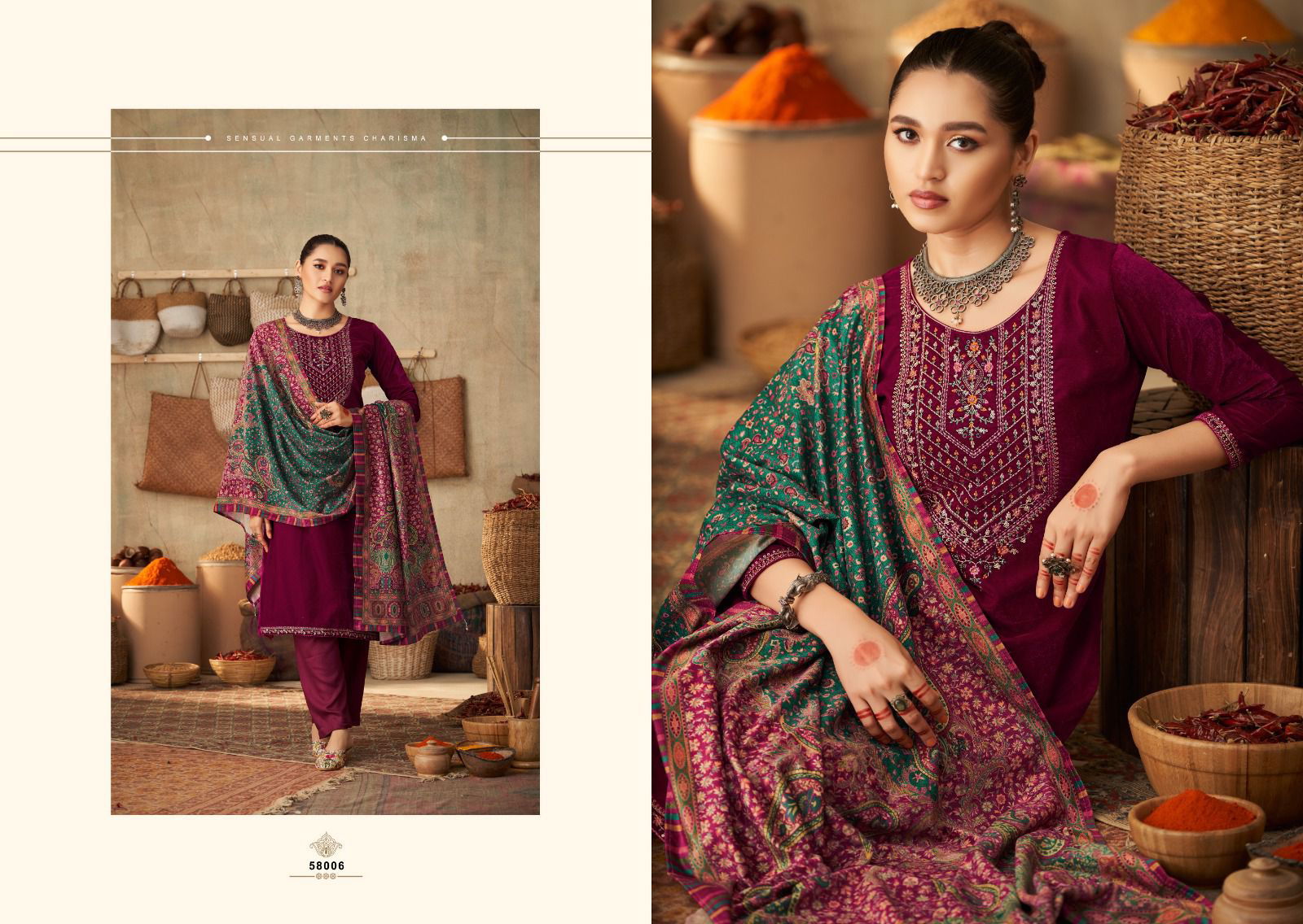 Bansuri By Nishant Pure Velvet Printed Designer Salwar Suits 